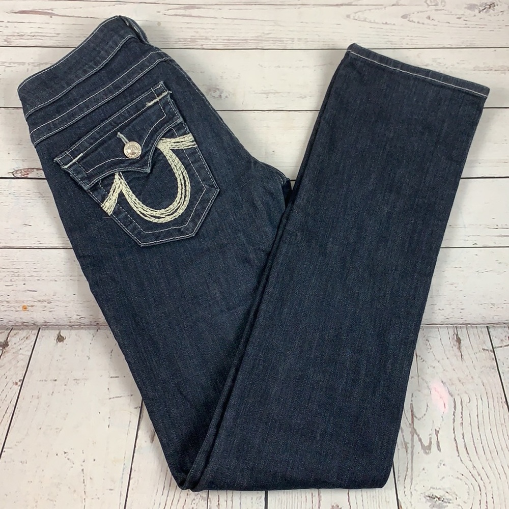 True religion straight leg dark wash jeans size 27 - Picture 15 of 15
